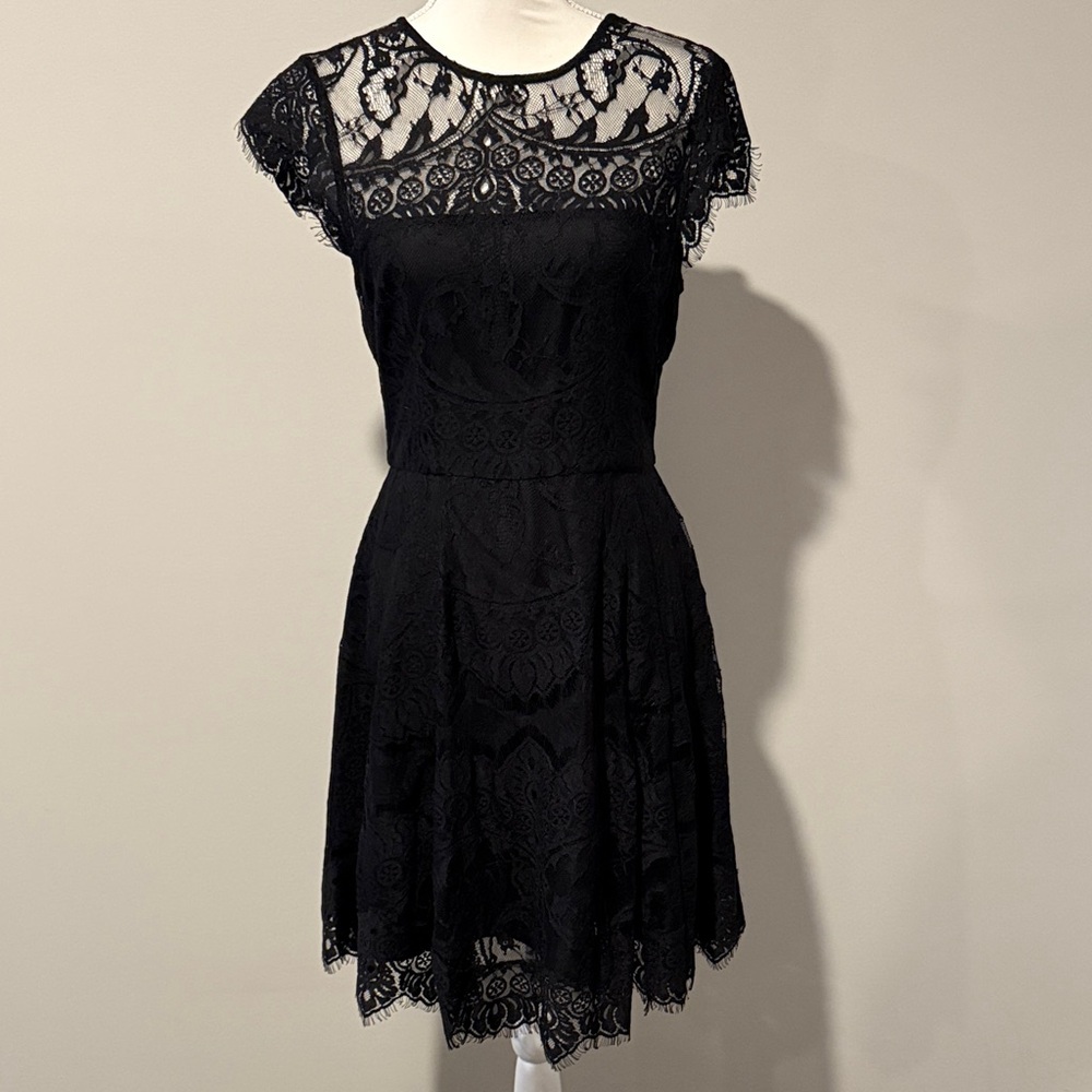 BB Dakota Black Lace Mini Dress
